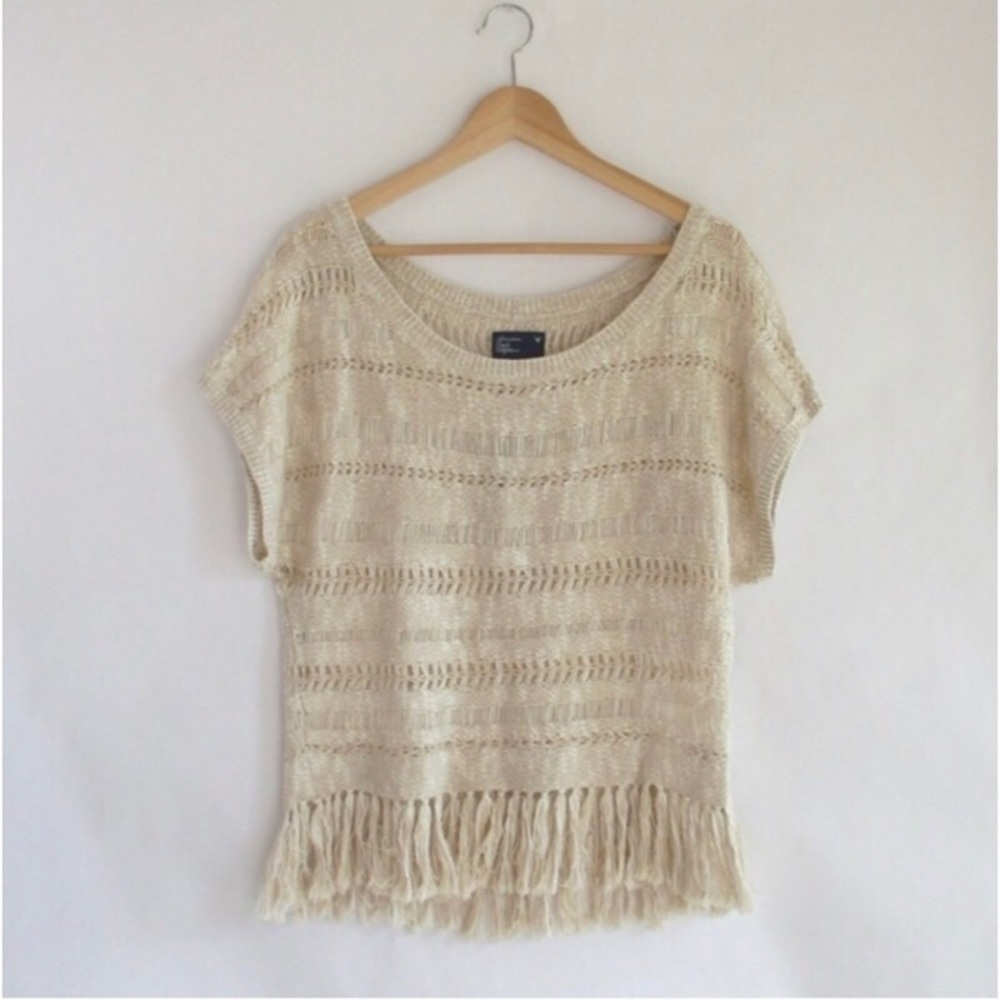 AEO Fringe Sweater